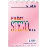 TOPS Prism Steno Books, 6" x 9", Gregg Rule, Pink Paper, 80 Sheets, 4 Pack