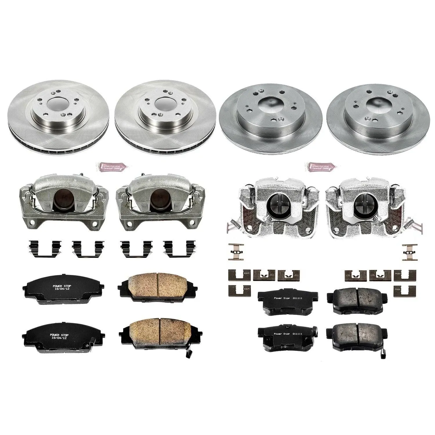 Power Stop KOE2439 Autospecialty Front Replacement Brake Kit-OE Brake Rotors & Ceramic Brake Pads For Acura RSX 2002-2006, Honda Civic 2006-2011 [Model Specific]