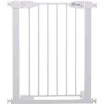 Dreambaby Boston Magnetic Auto Close Baby Gate - Indoor Safety Gates - Fits Opening from 24.25-26.5inch Wide & 29inch Tall - with Smart Stay Open Feature - White