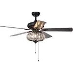 Warehouse of Tiffany CFL-8306 Ceiling Fan, 52", Black