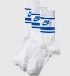 Nike Everyday Essential Crew Socks ( 3 Pairs) - White/Blue