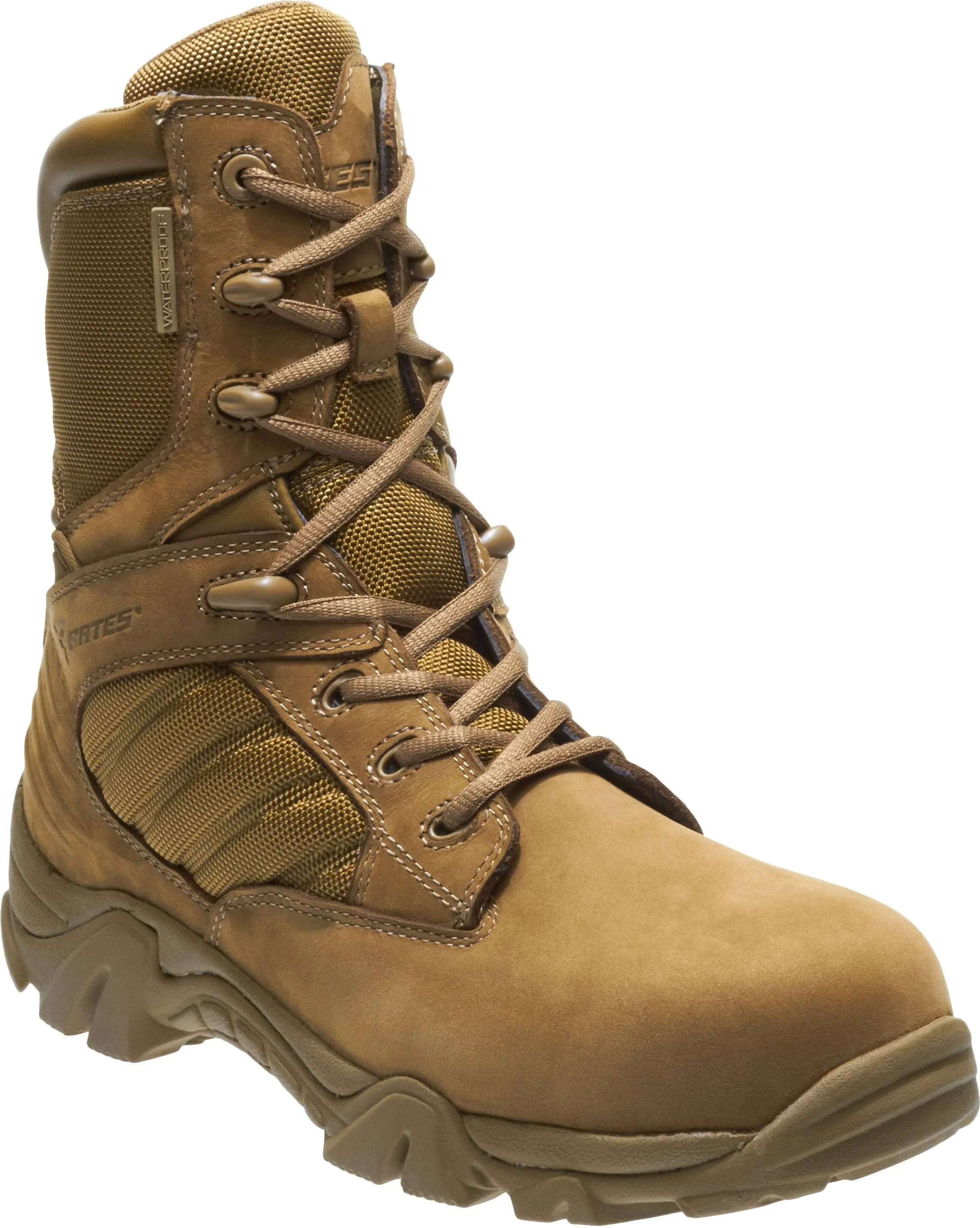 Bates Men's GX-8 Coyote Composite Toe Side Zip Waterproof Boots