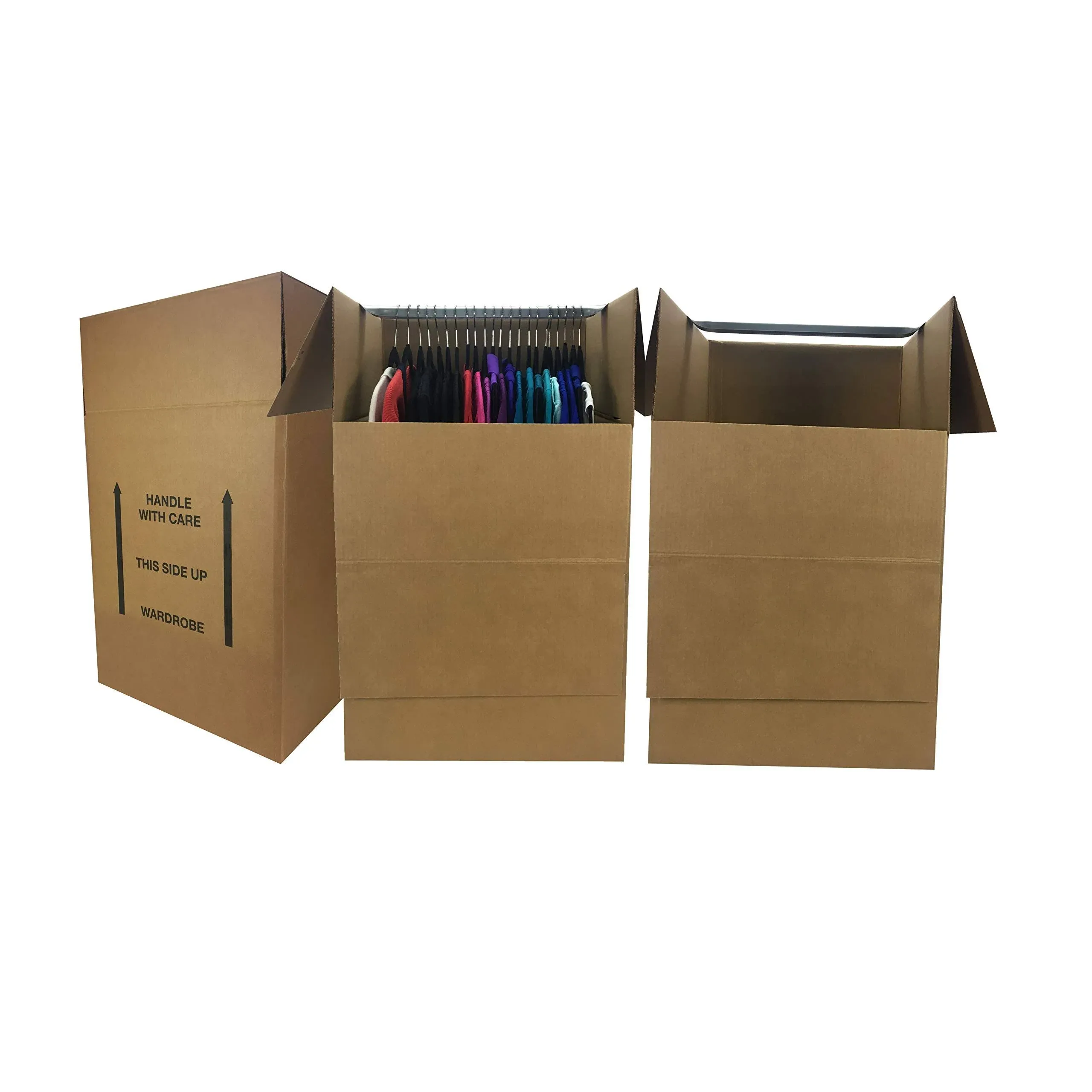 UBoxes Large Corrugated Wardrobe Moving Boxes (Bundle of 3) 24" x 24" x 40"