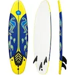 6' Surf Foamie Boards Surfing Beach Surfboard-Yellow