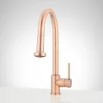 Ridgeway 1.8 GPM Single Handle Pull-Down Kitchen Faucet Signature Hardware Finish: Satin Copper