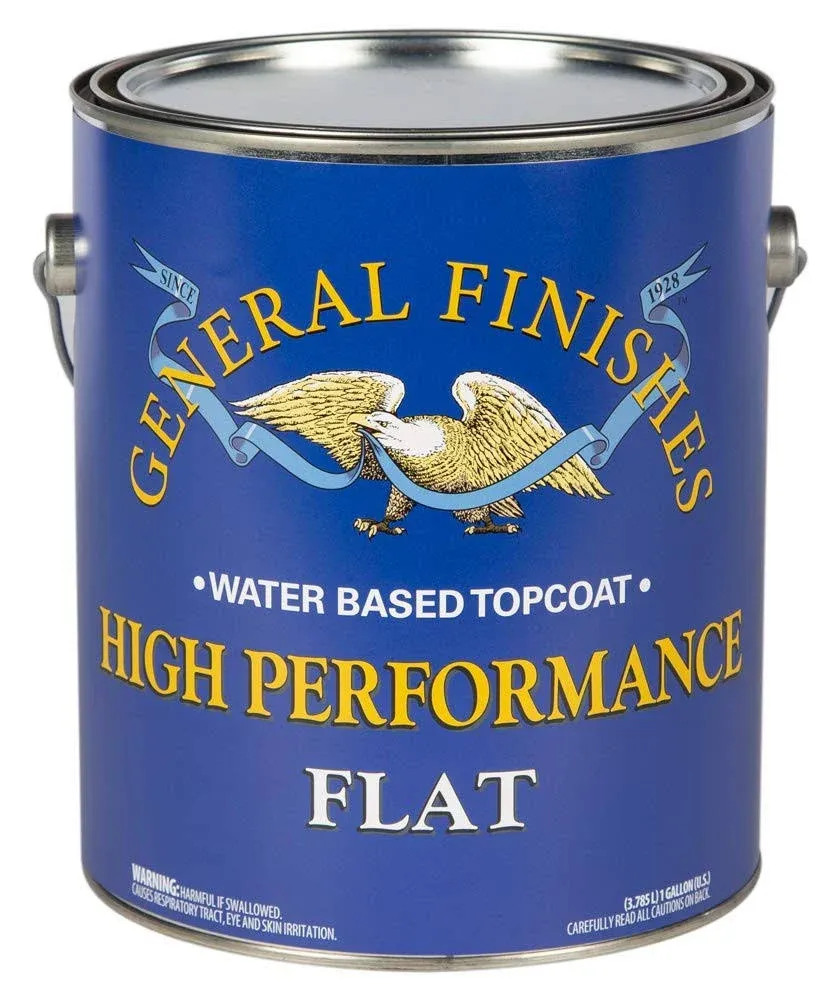 General Finishes High Performance Water Based Topcoat, 5 Gallon, Flat