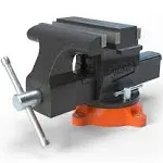 VEVOR 6.5 in. Bench Vise with 360 deg Swivel Locking Base & Two-Way Jaw Ductile Iron