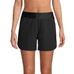 New Women&#x27;s Curvy Fit 5&quot; Quick Dry Elastic Waist Swim Shorts with Panty