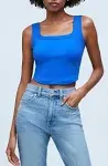 Madewell The Tailored Crop Tank Top in Sleekhold Women's Clothing Pure : XL (Women's 14-16)