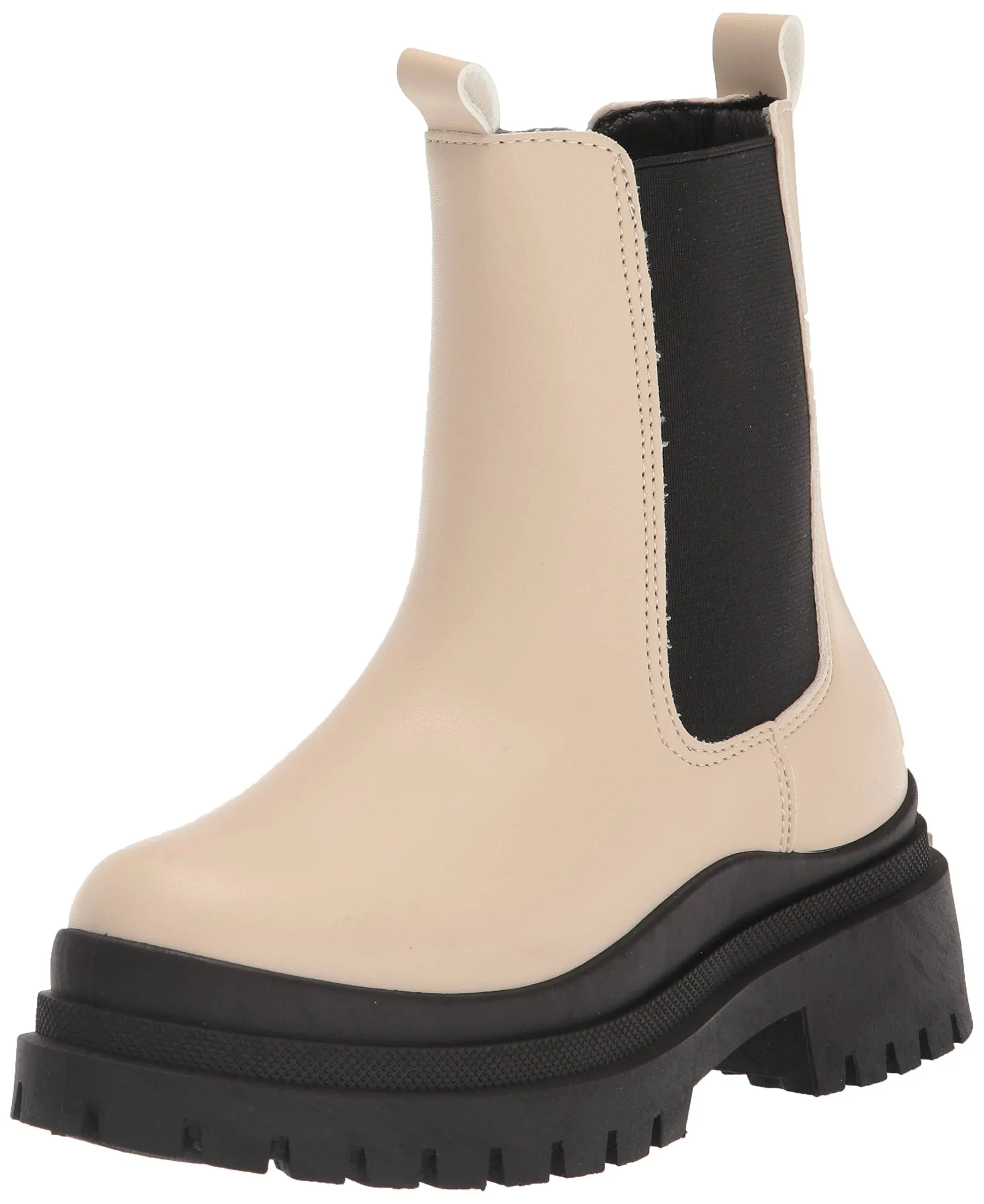 Yoki Chelsea platform boot with colored sole