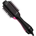 4-in-1 Styling Brush Hair Dryer, Straightener, Volumize and Curling Iron with Ceramic Oval Barrel and Ionic Technology