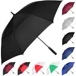 MRTLLOA Automatic Open Golf Umbrella, Extra-Large Oversized Double Canopy Vented Windproof Waterproof Stick Rain Golf Umbrellas for Men and Women