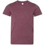 Bella + Canvas 3001Y Youth Short Sleeve T-Shirt - Heather Maroon M