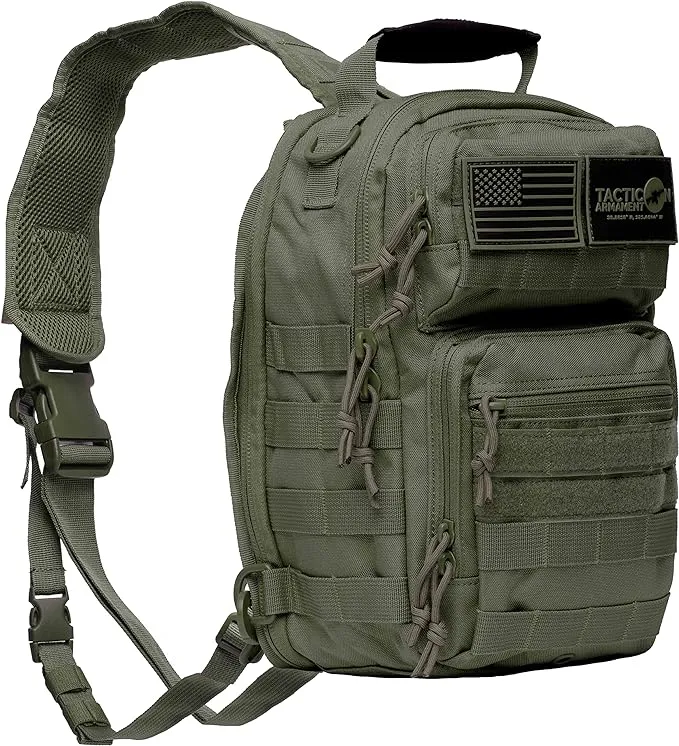 Tacticon BattlePack Lite | Tactical Everyday Waterproof Sling Pack | Combat Veteran Owned Company | EDC Backpack Bag for Men & Athletes | Molle Backpacks for Outdoor Utility | 7L