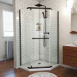 DreamLine Prism Satin Black 36-1/8-in x 72-in Frameless Pivot Shower DoorDreamLine Prism Satin Black 36-1/8-in x 72-in Frameless Pivot Shower Door