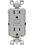 AC Outlet | 15 Amp GFCI Decorator Residential-Commercial (Gray)