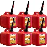 Midwest Can Company 2310 2 Gallon Gas Can Fuel Container Jugs w/ Spout (6 Pack)