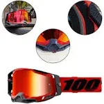 100% RACECRAFT 2 GOGGLES - RED - RED MIRROR LENS