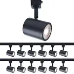 WAC Lighting Charge 12-Light Black Glass LED Cylinder Spot Light