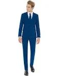 OppoSuits Teen Boys Navy Royale Solid Suit - Blue