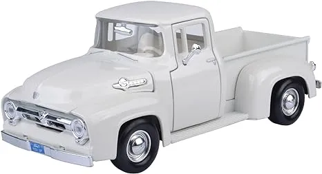 NIB 1956 Ford F-100 Pickup Truck American Classics 1:24 Motor Max White Die Cast