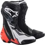 Alpinestars Supertech R Vented Boots (11.5, Black/Red/White/Gray)