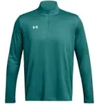 "Under Armour Men's Coastal Teal/White Team Tech 1/4 Zip"