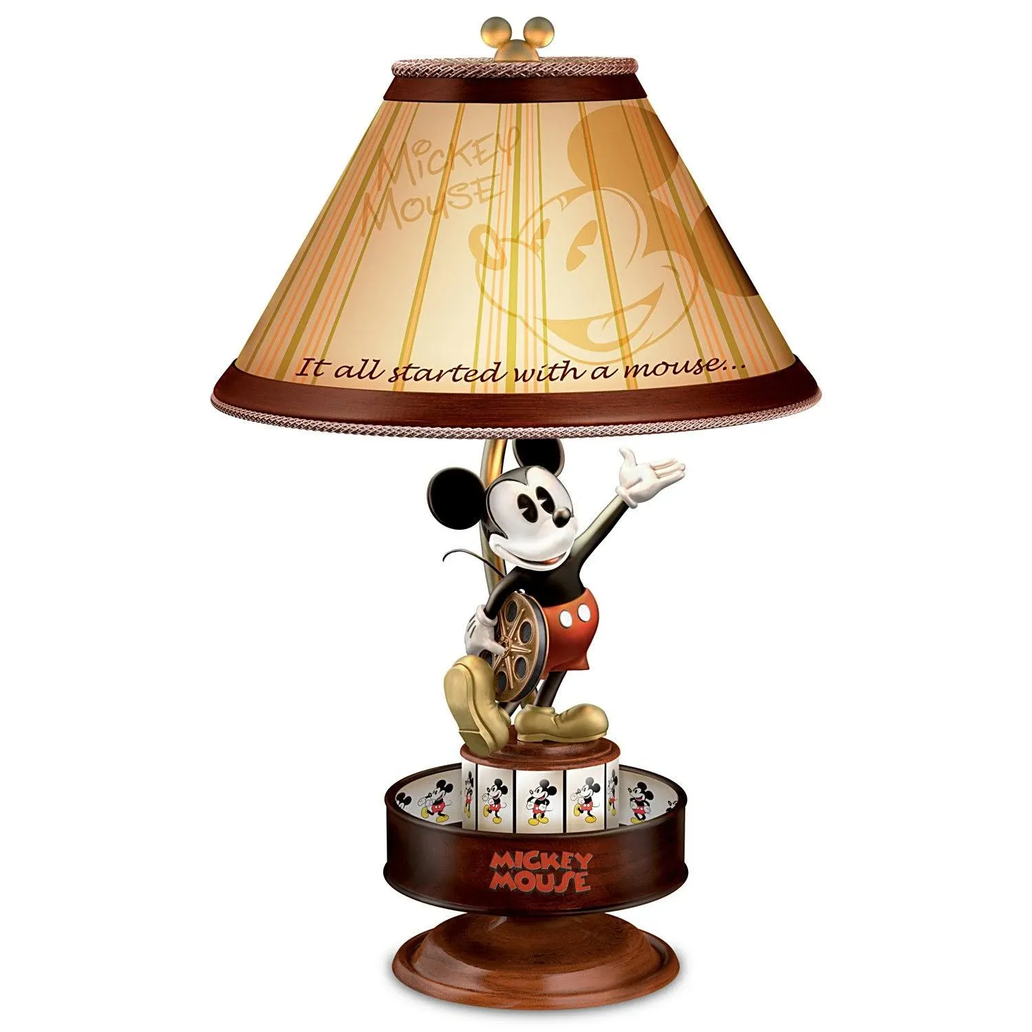 Disney Mickey Mouse Lamp with Spinning Animation Base and Silhouette Shade by The ...