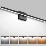 NIORSUN 31.5 inch Black Bathroom Vanity Light,18W 5CCT Dimmable LED Bathroom Lighting Fixtures Over Mirror, Modern Vanity Lights for Bathroom Restroom Mirror- ETL Certified