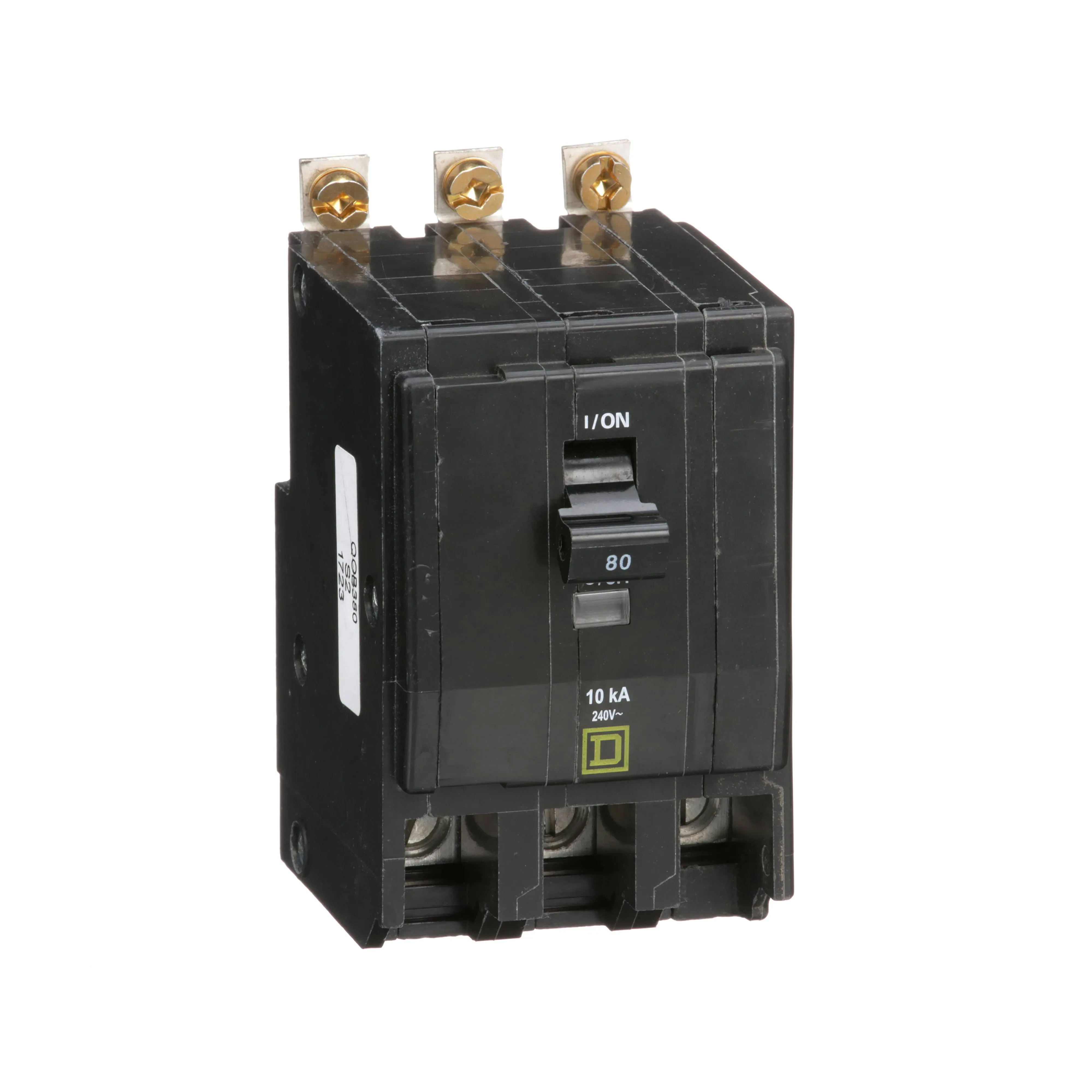 Square D QOB380 80 Amp Miniature Circuit Breaker 10 KA 120~240 VAC