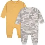 Gerber Baby Boys' 2-Pack Long Leg Romper