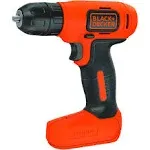 Black and Decker 8 volt Brushed Cordless Compact Drill/Driver Kit 3/8 in. 400 rpm