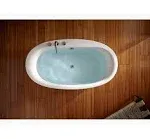 Kohler K-6368-0 Sunstruck 66" x 36" Freestanding Soaking Bathtub - White