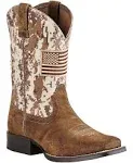 Ariat Children's Antique Mocha Suede Patriot Boots 10019913