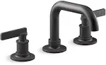 KOHLER Widespread Bathroom Sink Faucet 8&#034; Double Handle 1.0 GPM in Matte Black