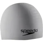 Speedo Silicone Solid Swim Cap Silver