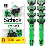 Schick Xtreme 3 Sensitive Disposable Razor 8 Razors