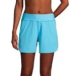 Lands' End Women's Curvy Fit 5" Quick Dry Swim Shorts with Panty - 12 - Turquoise