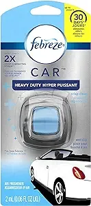 Febreze Car Air Freshener, Heavy Duty, Crisp Clean, Vent Clip - 2 ml