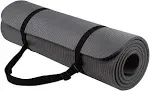 Fitvids 1/2-Inch Extra Thick High Density Anti-Tear Exercise Yoga Mat with Carrying Strap