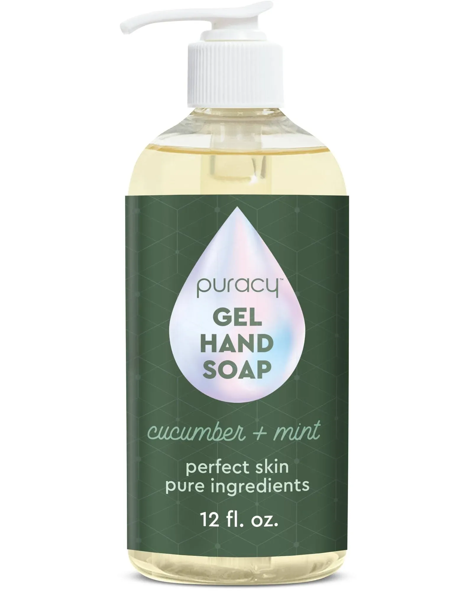 Puracy Organic Hand Soap, For the Professional Hand Washers We've All Become, Moisturizing Natural Gel Hand Wash Soap, Liquid Hand Soap Refills for Soft Skin 12 fl.oz, Cucumber & Mint