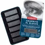 Derwent Watersoluble Graphite XL Blocks - Assorted, Set of 6