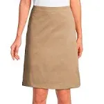 Lands' End Women's Blend Chino Skort Top of Knee - 12 - Khaki