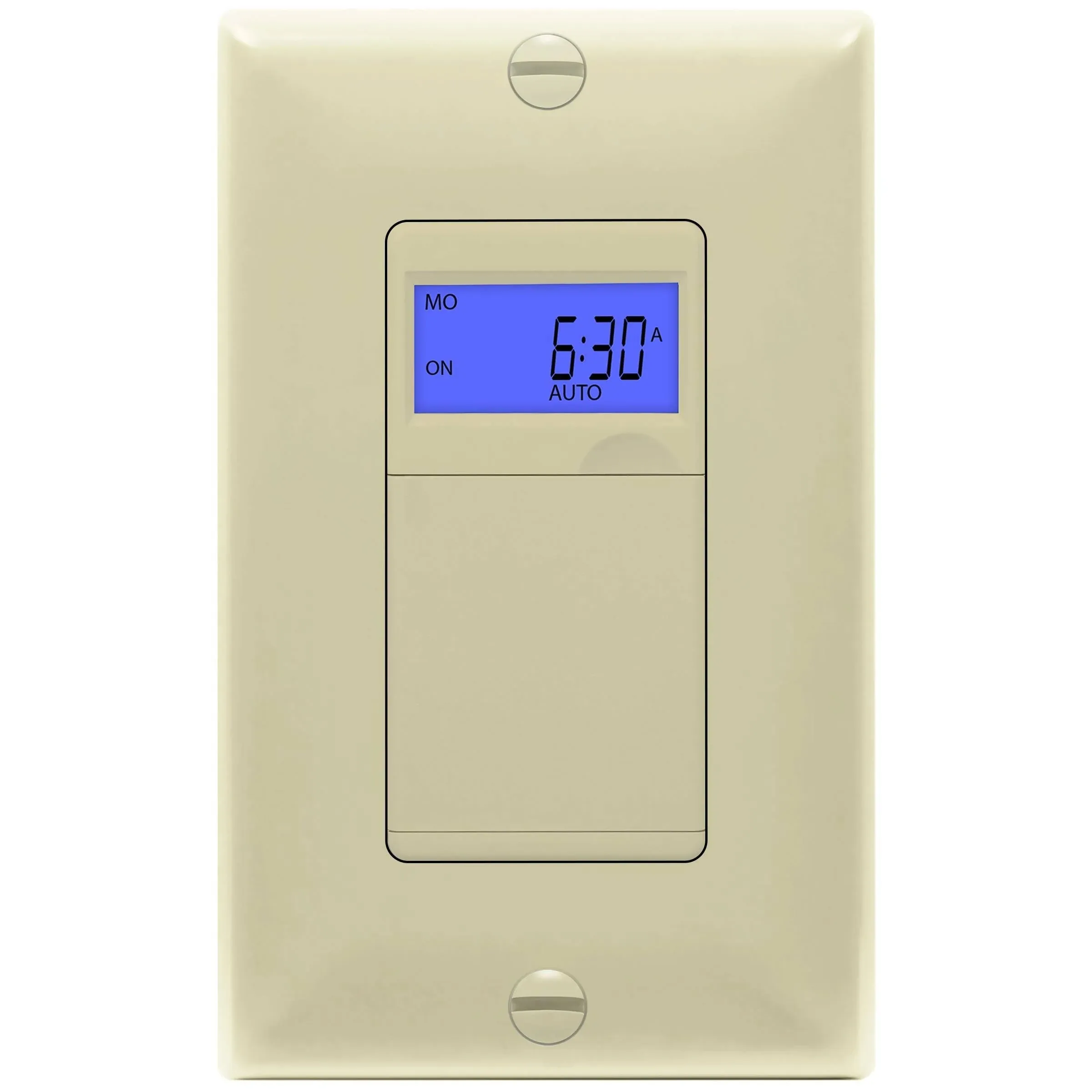 Enerlites 7 Day Digital Programmable in Wall Timer Switch - Ivory