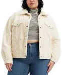 Levi&#039;s® Womens Almond Milk 90s Sherpa Trucker Women Jackets