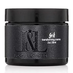 Lock & Loaded Grit Transforming Creme (2 oz.) - Strong Hold Pomade, Matte Finish Hair Cream for Textured Hair, Low Shine, Premium Ingredients