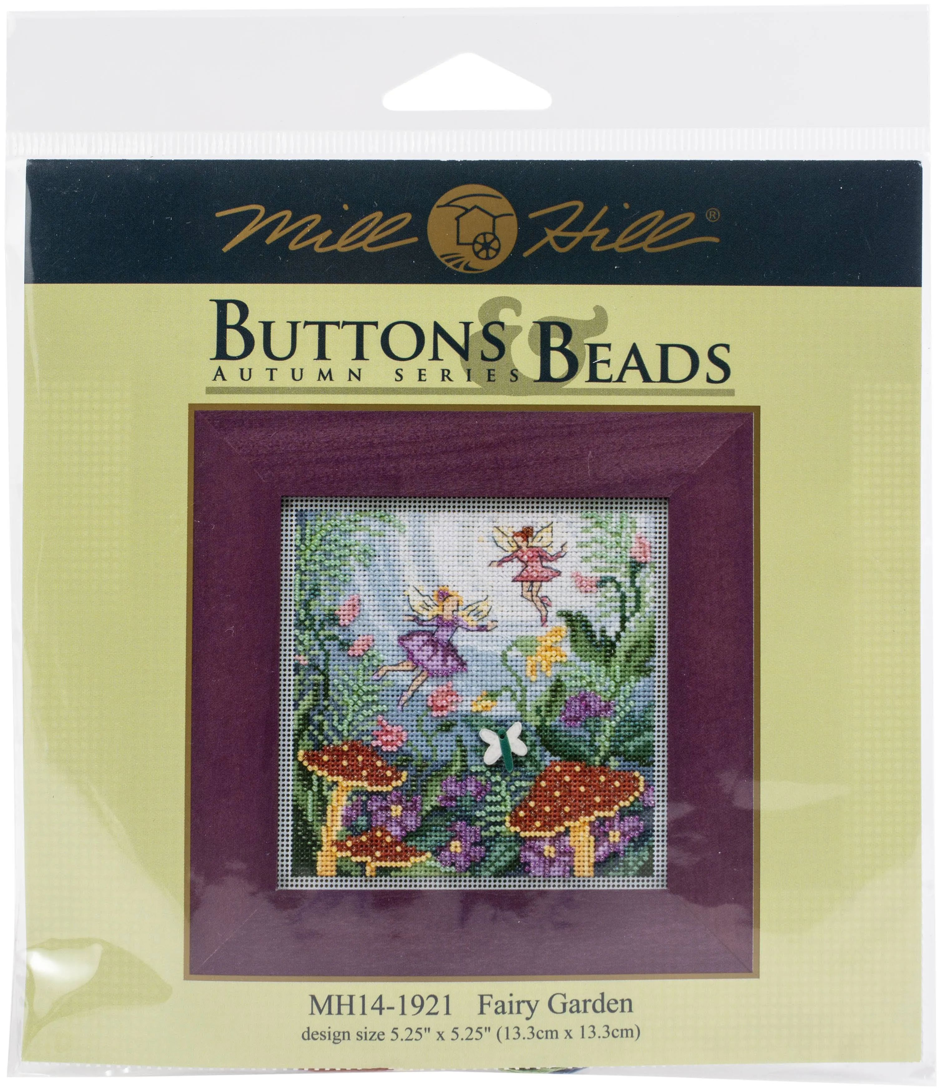 Mill Hill Buttons & Beads Counted Cross Stitch Kit 5"X5"-Fairy Garden (14 Count)