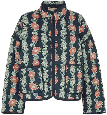 Chloe floral-print quilted cotton jacket