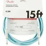 Fender Original Series Instrument Cable, 15&#039;, Daphne Blue