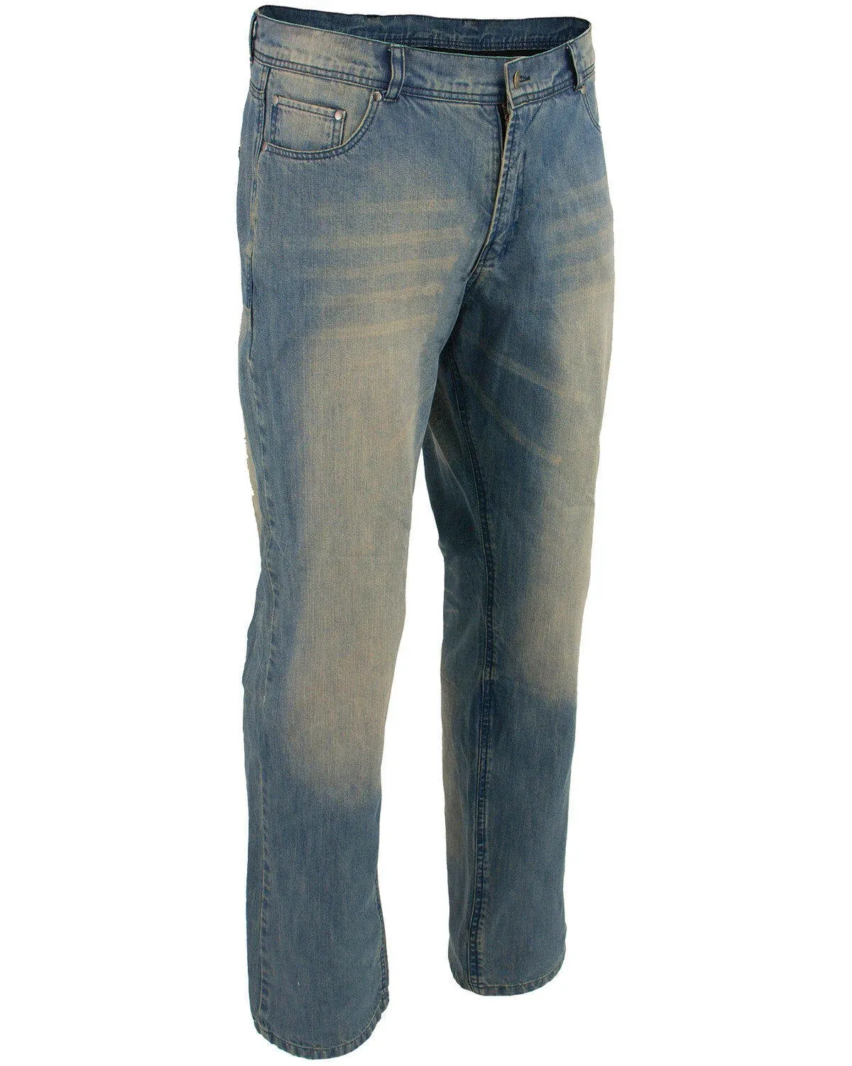 Milwaukee Leather MDM5002 Men's Blue Armored Denim Jeans Reinforced with Aramid by Dupont Fibers - 46 / Blue